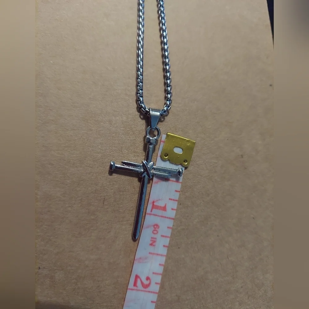MEN'S Stainless Steel Nail Cross Necklace
